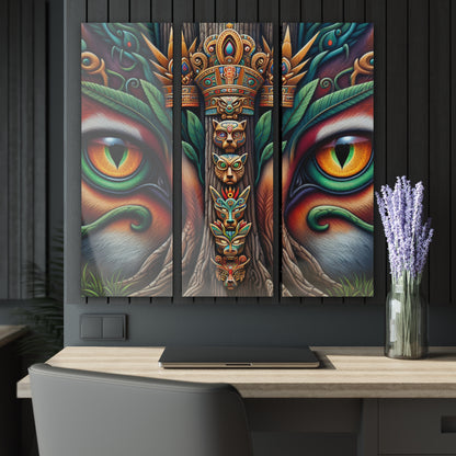 Trippy Aztec Acrylic Prints (Triptych)
