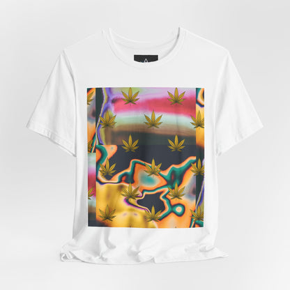 Vibrant Leaf Graphic Tee - Unisex Jersey Short Sleeve T-Shirt