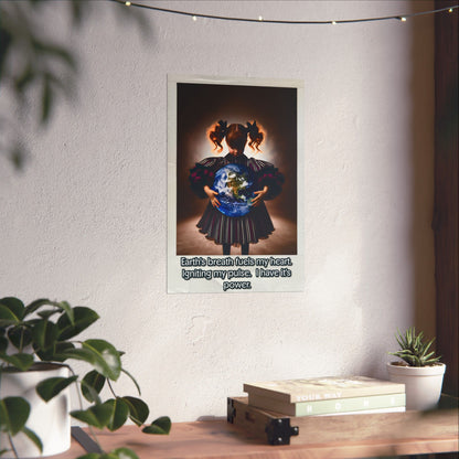 Inspirational Matte Vertical Poster - Earth’s Breath Fuels My Heart