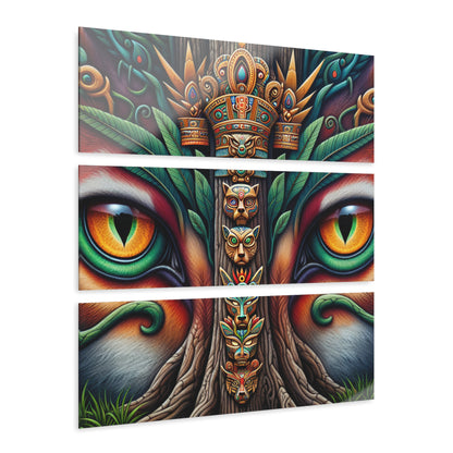 Trippy Aztec Acrylic Prints (Triptych)
