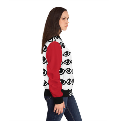 Eye's Open Women's Bomber Jacket (AOP)