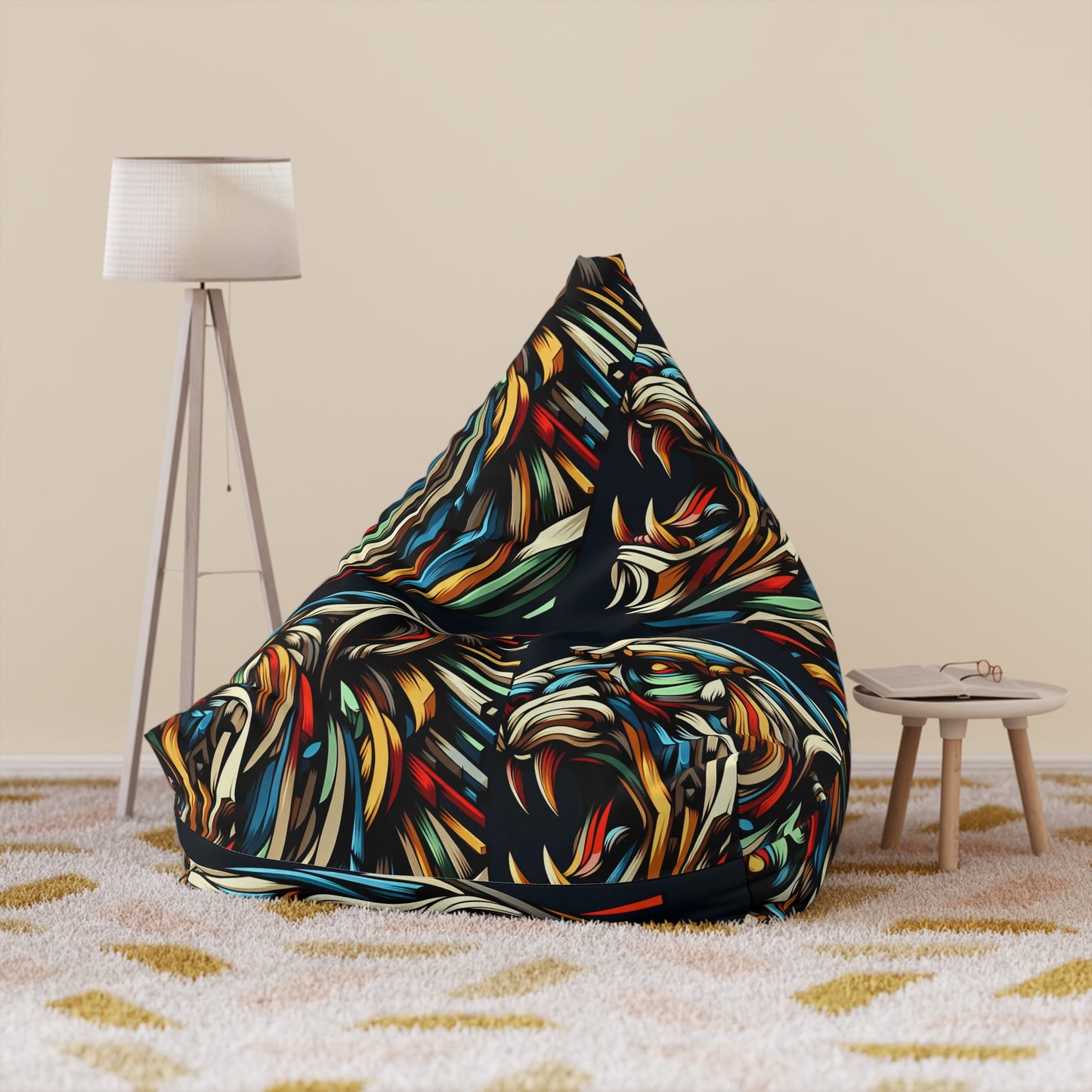 Simple Alluring Style Tiger Bean Bag Chair Cover