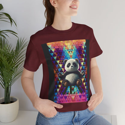 Colorful Panda Graphic Tee - Unisex Jersey Short Sleeve