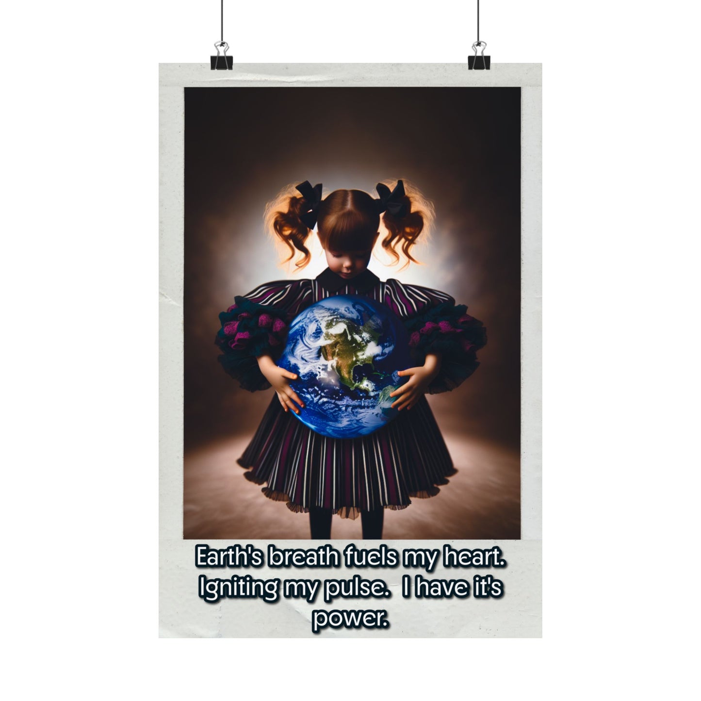 Inspirational Matte Vertical Poster - Earth’s Breath Fuels My Heart