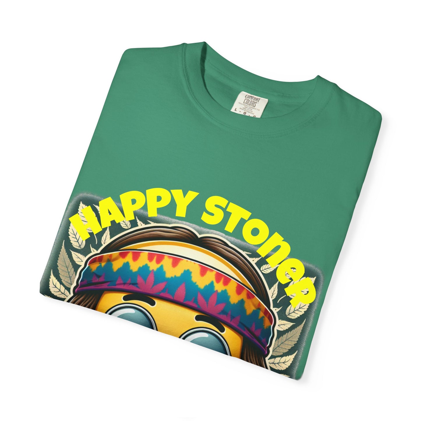 Happy Stoner Unisex Garment-Dyed T-Shirt | Chill Vibe Tee for Budding Enthusiasts