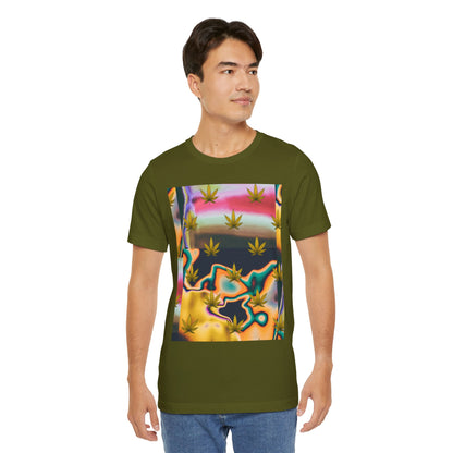 Vibrant Leaf Graphic Tee - Unisex Jersey Short Sleeve T-Shirt