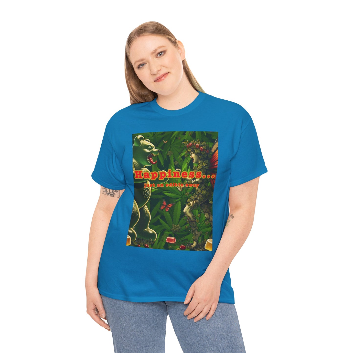 Happiness Jungle Unisex Heavy Cotton Tee, Graphic T-Shirt, Nature Lover Gift, Summer Wardrobe Essential, Unisex Casual Wear