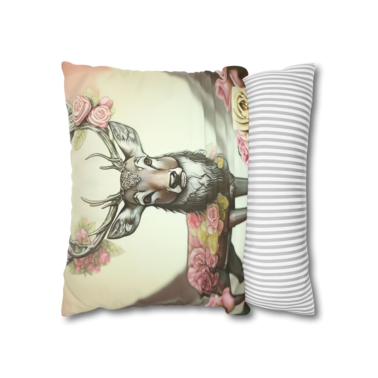 Deertastic Faux Suede Square Pillowcase