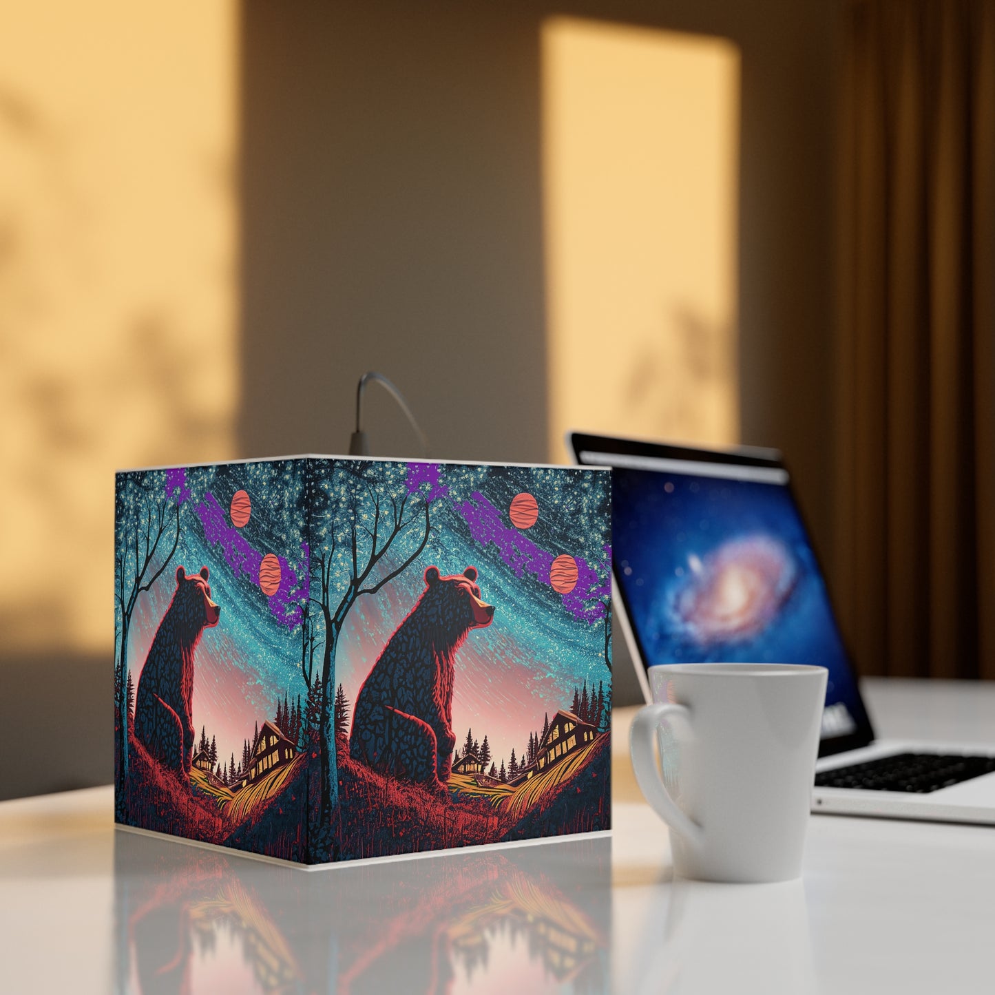 Star Filled Light Cube Lamp