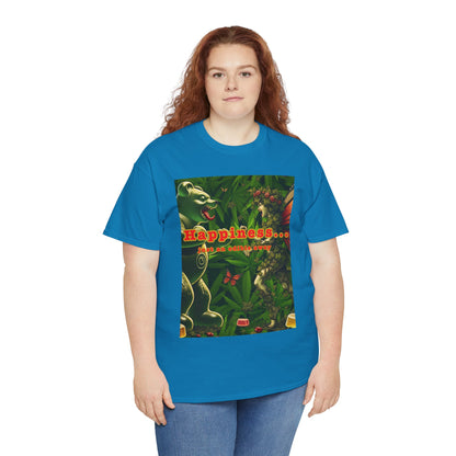 Happiness Jungle Unisex Heavy Cotton Tee, Graphic T-Shirt, Nature Lover Gift, Summer Wardrobe Essential, Unisex Casual Wear