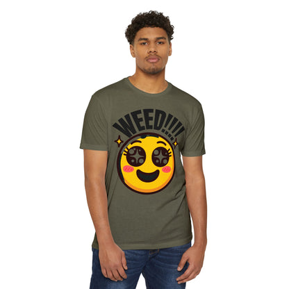 Fun Weed Smiley Face T-Shirt for Cannabis Lovers