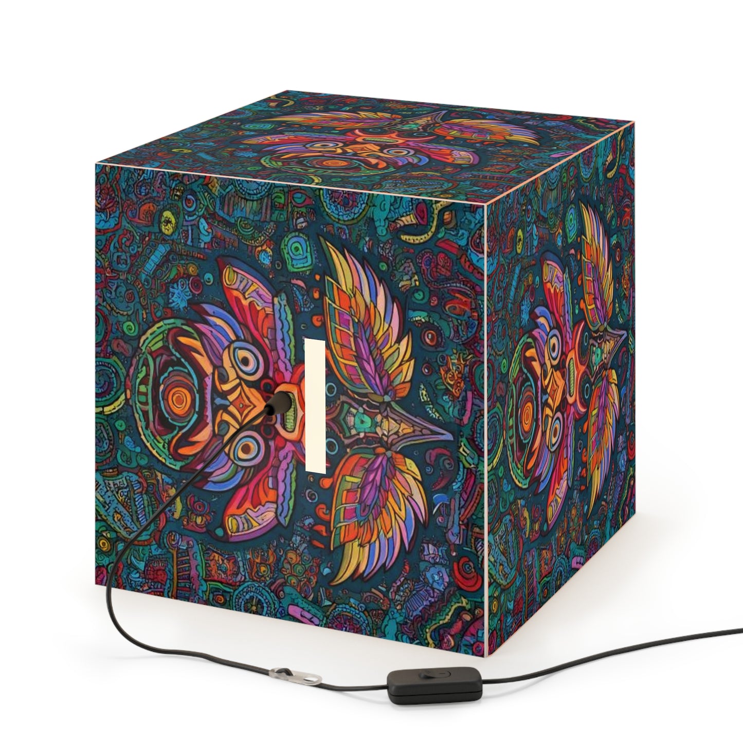 Owl Tribal Light Cube Lamp