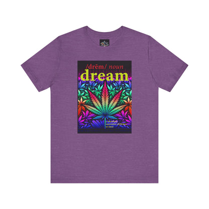 Dream Inspired Unisex Jersey Tee - Vibrant Cannabis Graphic T-Shirt