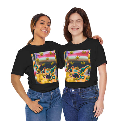 Vibrant Leaf Graphic Tee - Unisex Jersey Short Sleeve T-Shirt