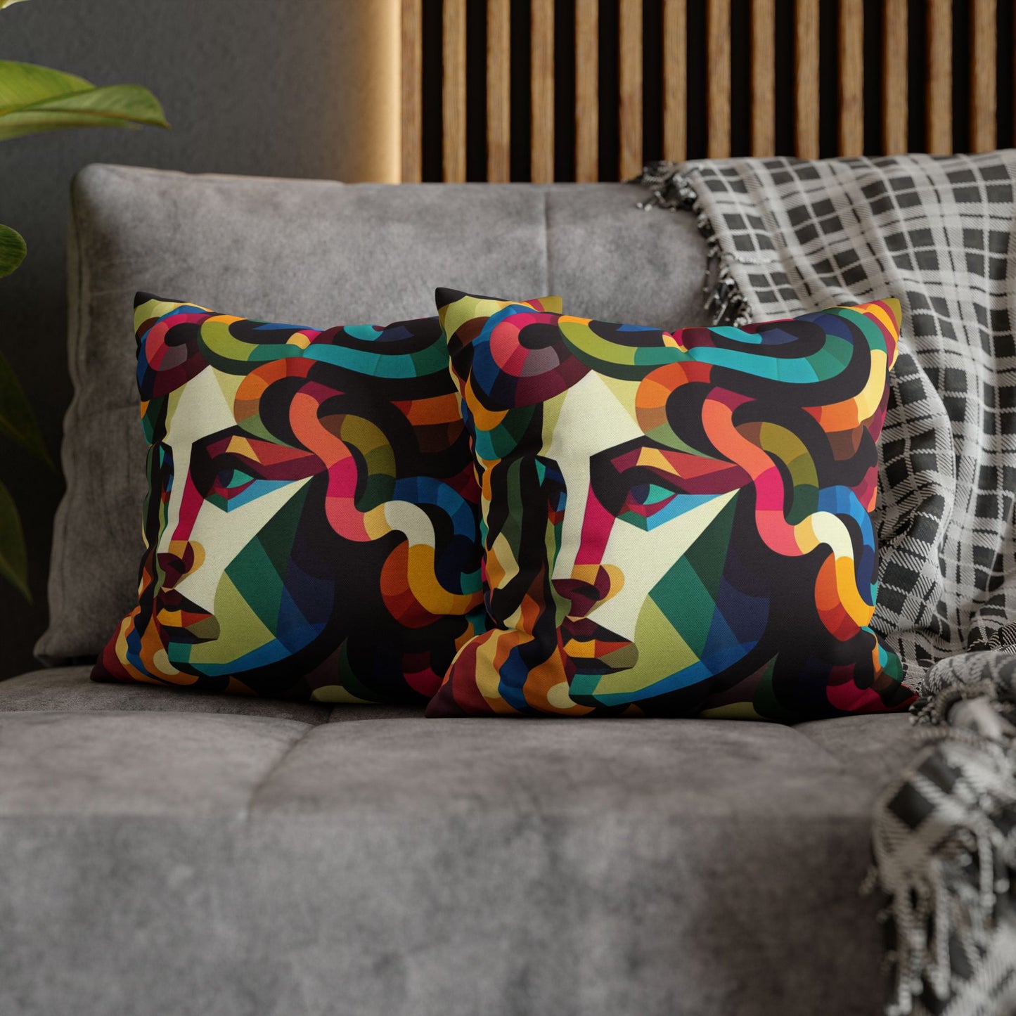 Spun Polyester Square Pillowcase
