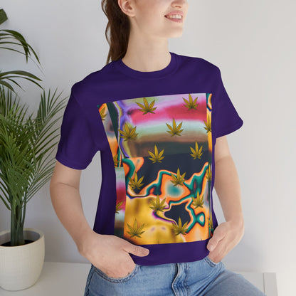 Vibrant Leaf Graphic Tee - Unisex Jersey Short Sleeve T-Shirt