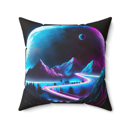 Get on this Planet Spun Polyester Square Pillow