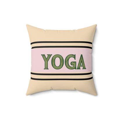 Yoga Inspired Square Pillow - Cozy Home Decor