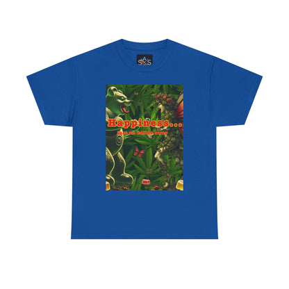 Happiness Jungle Unisex Heavy Cotton Tee, Graphic T-Shirt, Nature Lover Gift, Summer Wardrobe Essential, Unisex Casual Wear