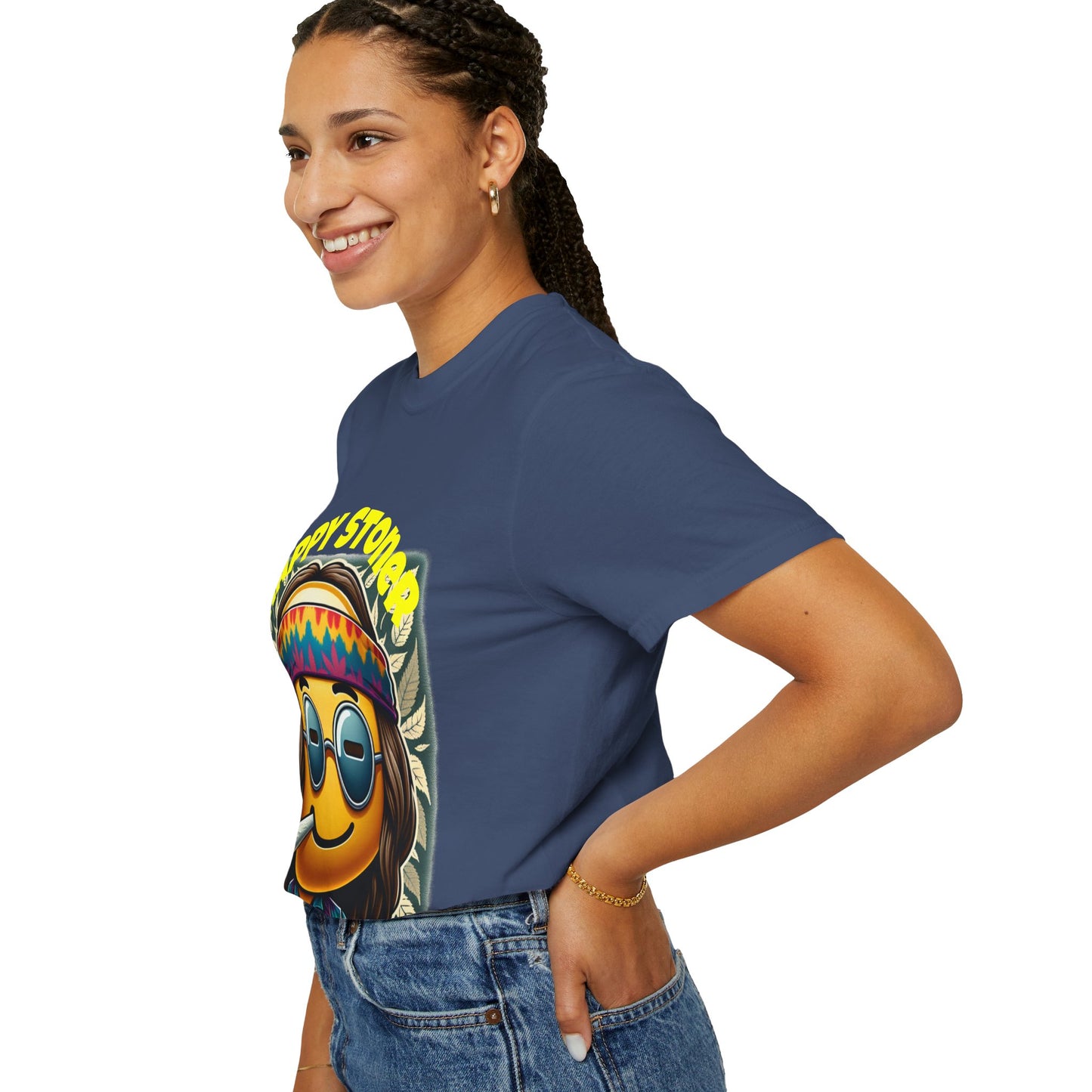 Happy Stoner Unisex Garment-Dyed T-Shirt | Chill Vibe Tee for Budding Enthusiasts