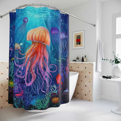 Simple Alluring Style Jelly Up Shower Curtains