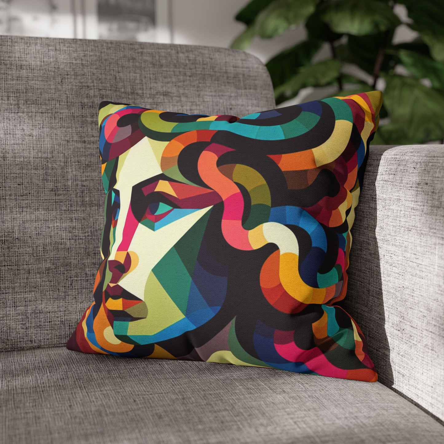 Spun Polyester Square Pillowcase