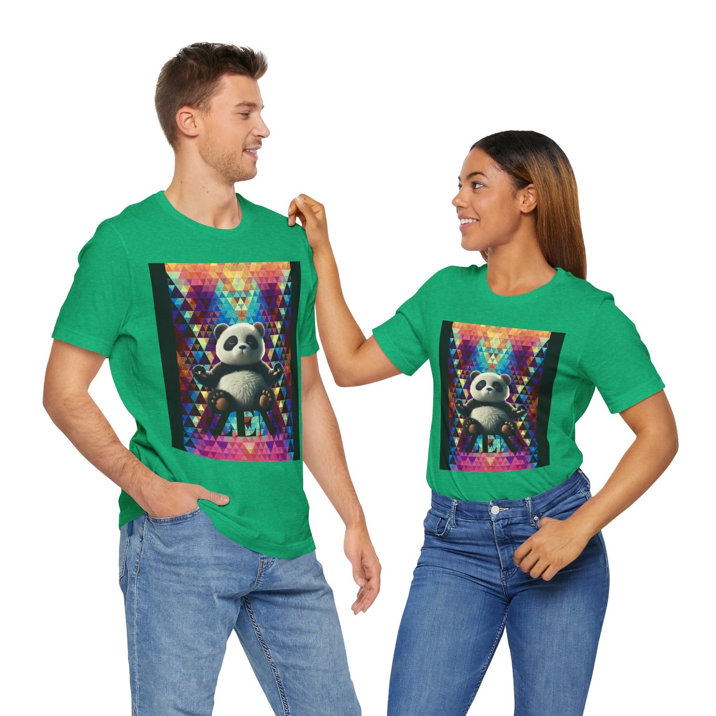 Colorful Panda Graphic Tee - Unisex Jersey Short Sleeve