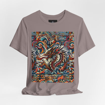 Vibrant Dragon Graphic Tee - Unisex Jersey Short Sleeve Shirt