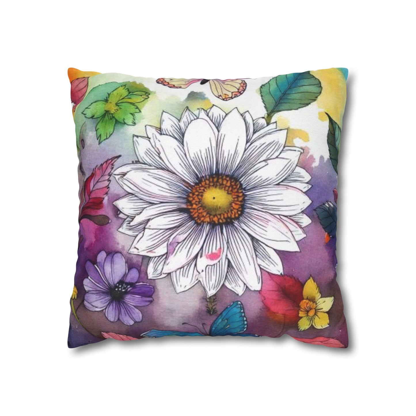 Spun Polyester Square Pillowcase