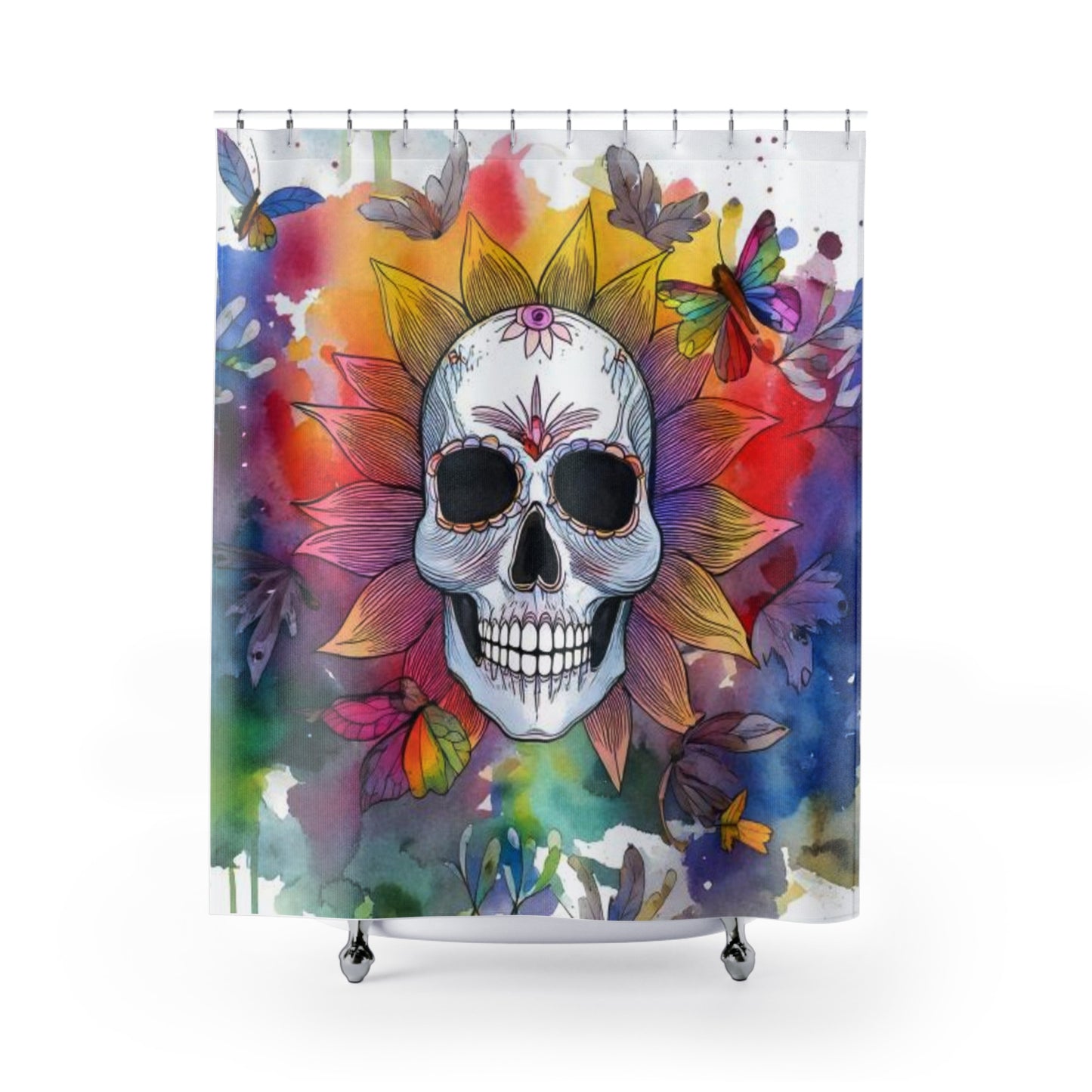 The Phantom Bloom Shower Curtains