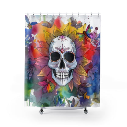 The Phantom Bloom Shower Curtains