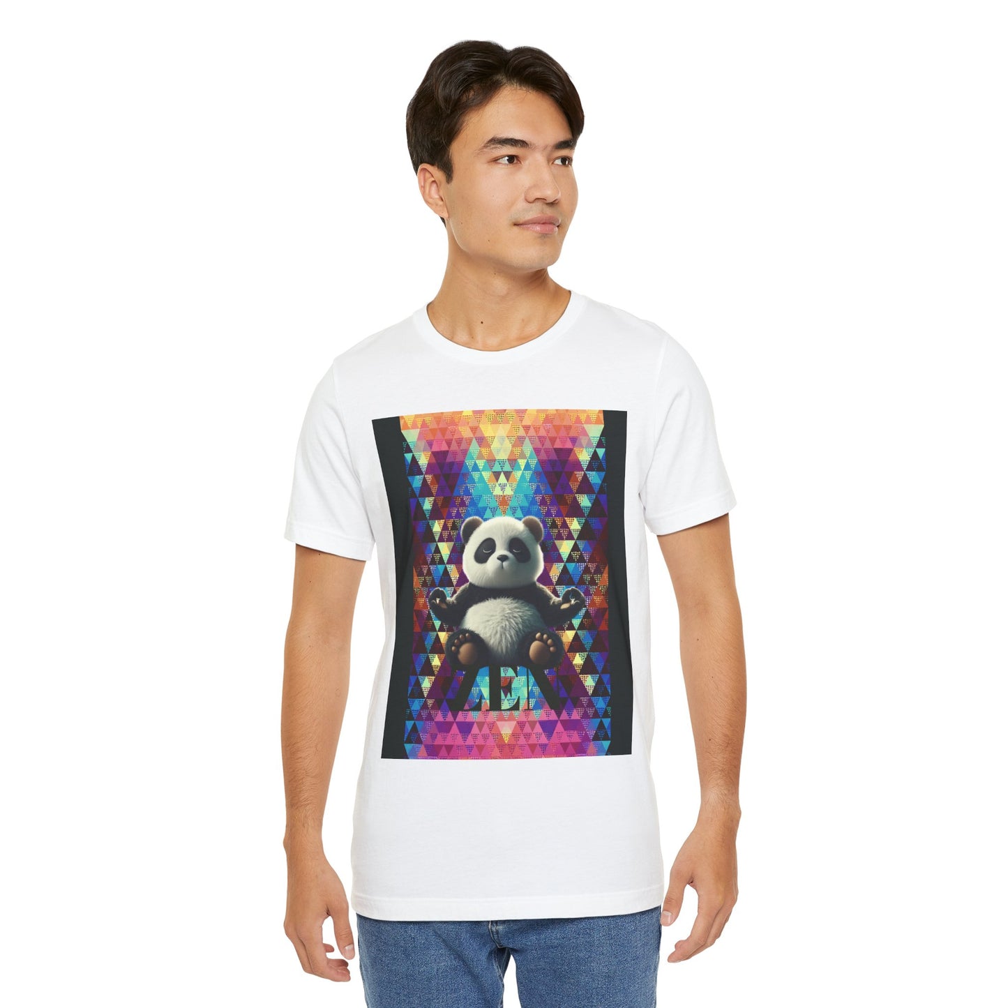 Colorful Panda Graphic Tee - Unisex Jersey Short Sleeve