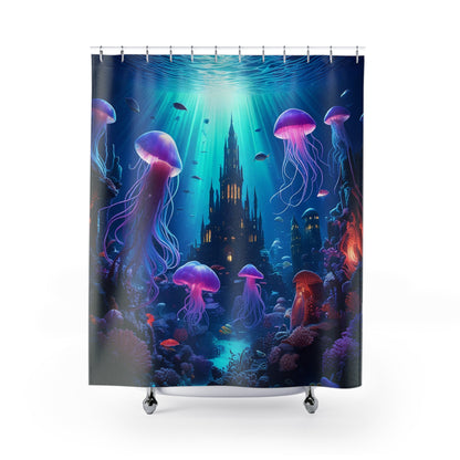 Simple Alluring Style Jelly World Shower Curtains