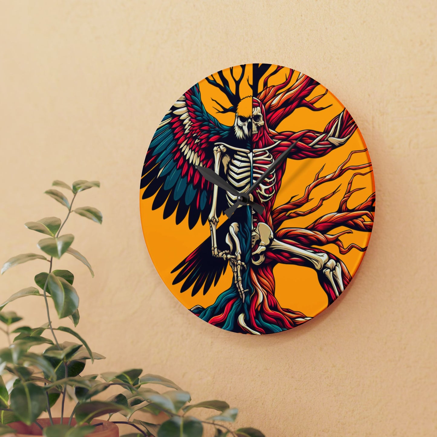 Hex Grind Acrylic Wall Clock