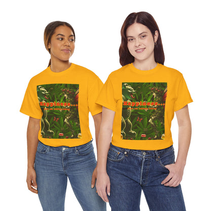 Happiness Jungle Unisex Heavy Cotton Tee, Graphic T-Shirt, Nature Lover Gift, Summer Wardrobe Essential, Unisex Casual Wear