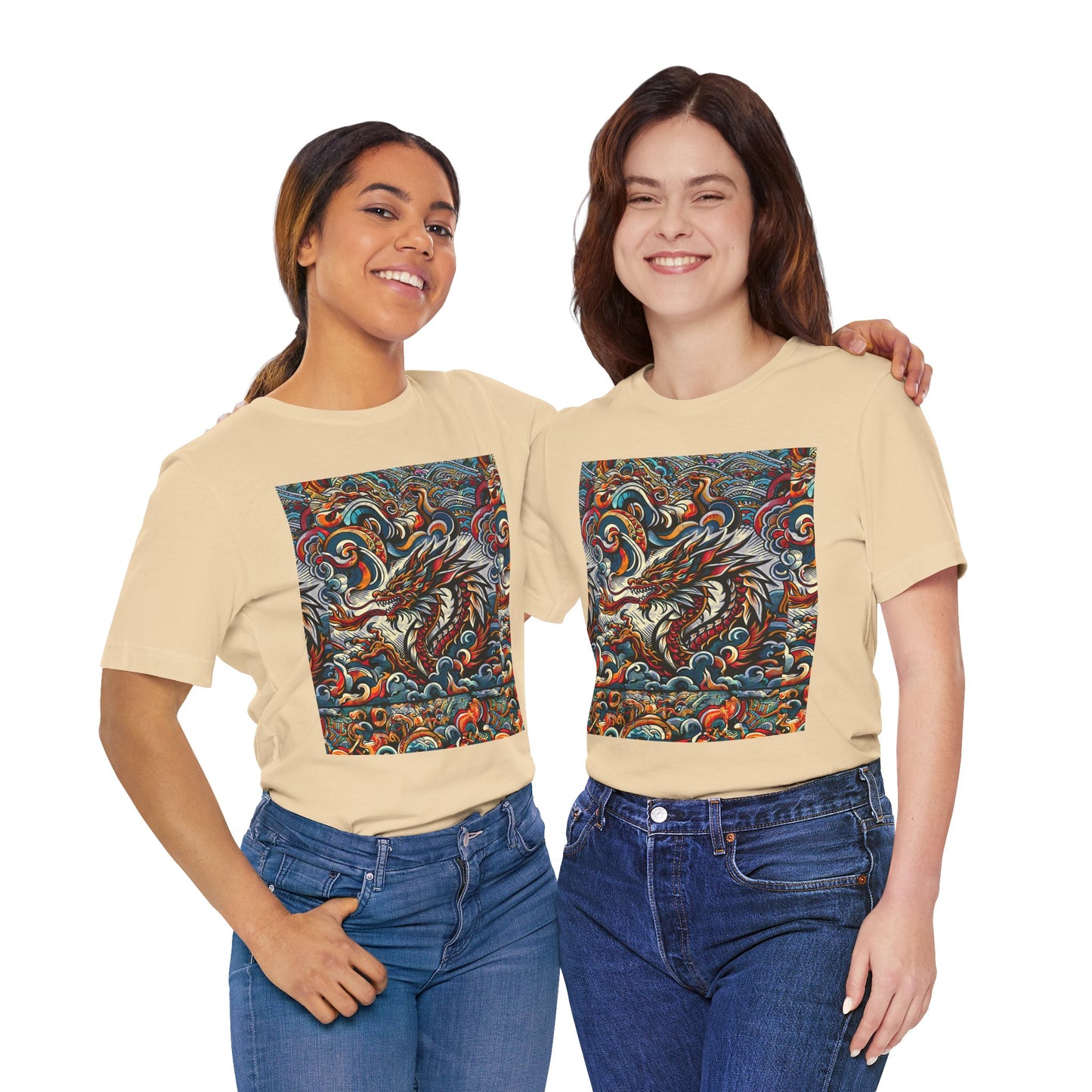 Vibrant Dragon Graphic Tee - Unisex Jersey Short Sleeve Shirt