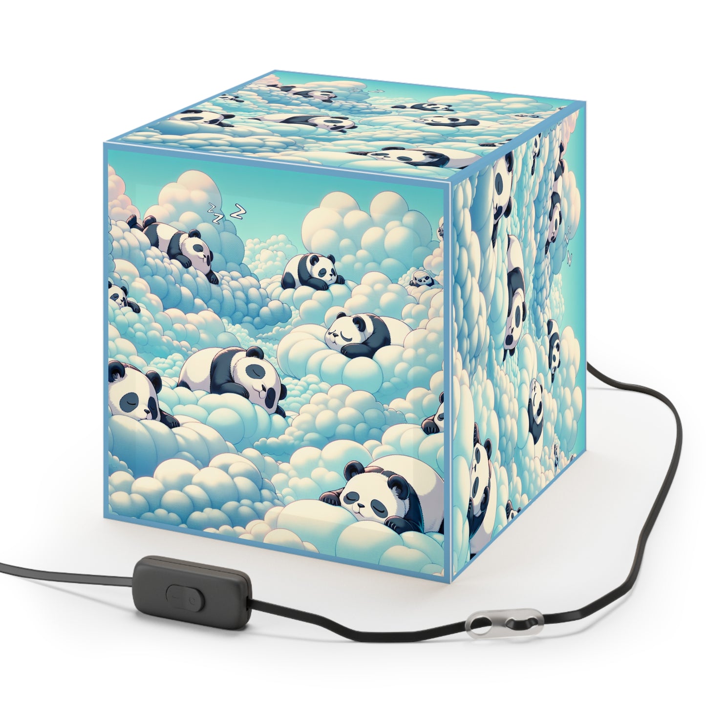 Sleepy Panda Light Cube Lamp