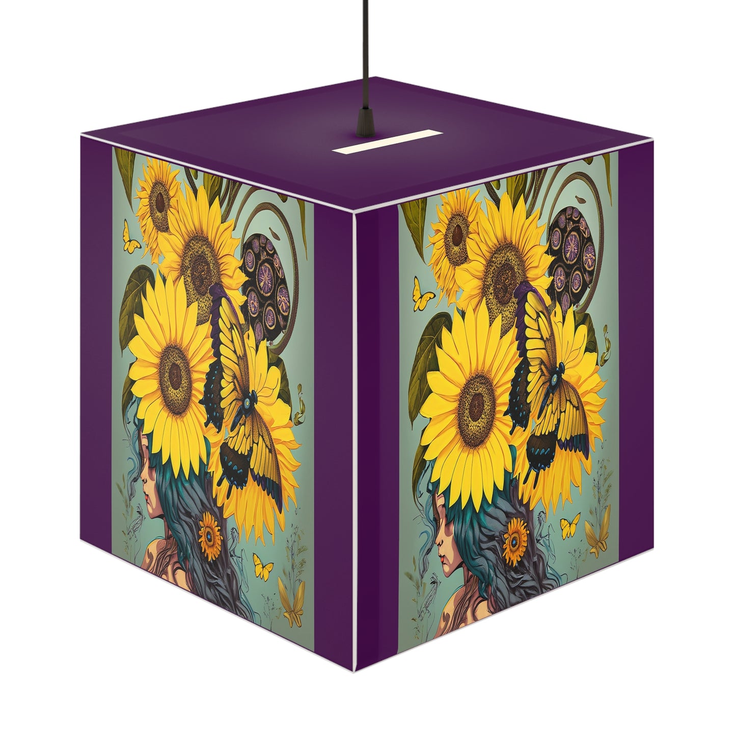 `Les Tournesols' Light Cube Lamp