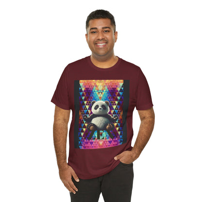 Colorful Panda Graphic Tee - Unisex Jersey Short Sleeve