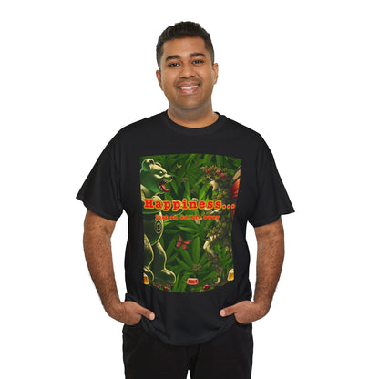 Happiness Jungle Unisex Heavy Cotton Tee, Graphic T-Shirt, Nature Lover Gift, Summer Wardrobe Essential, Unisex Casual Wear