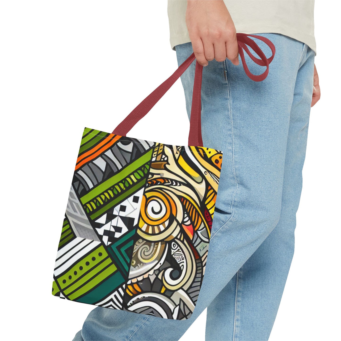 Custom Tote Bag - Stylish and Durable Design with Multiple Handle Colors