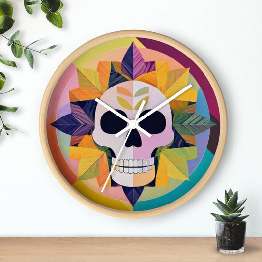Sugar Skull Bloom Wall Clock