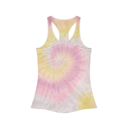 Tie Dye Cannabis Racerback Tank Top - Summer Vibes & Chill Style