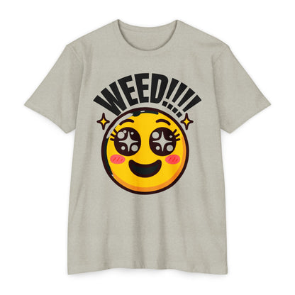 Fun Weed Smiley Face T-Shirt for Cannabis Lovers