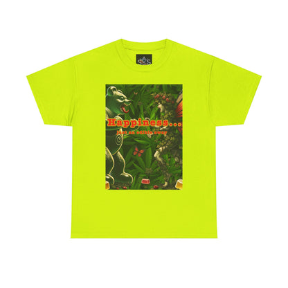 Happiness Jungle Unisex Heavy Cotton Tee, Graphic T-Shirt, Nature Lover Gift, Summer Wardrobe Essential, Unisex Casual Wear