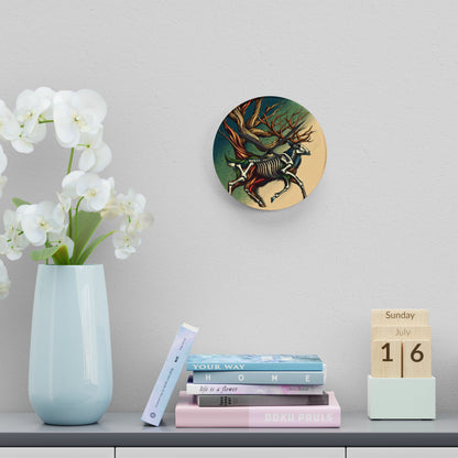 Deer Be on Time Acrylic Wall Clock