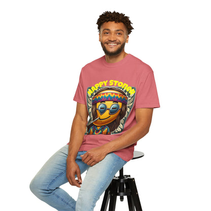 Happy Stoner Unisex Garment-Dyed T-Shirt | Chill Vibe Tee for Budding Enthusiasts