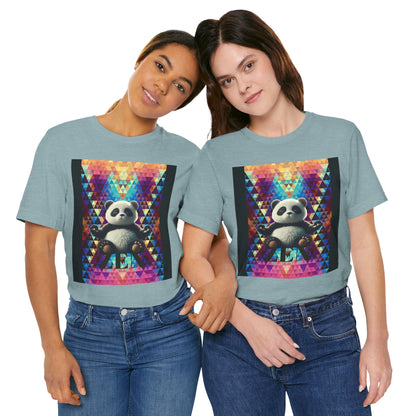 Colorful Panda Graphic Tee - Unisex Jersey Short Sleeve