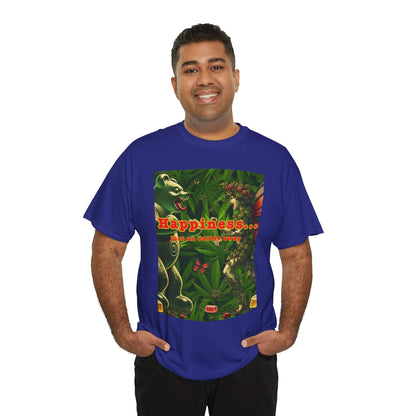 Happiness Jungle Unisex Heavy Cotton Tee, Graphic T-Shirt, Nature Lover Gift, Summer Wardrobe Essential, Unisex Casual Wear