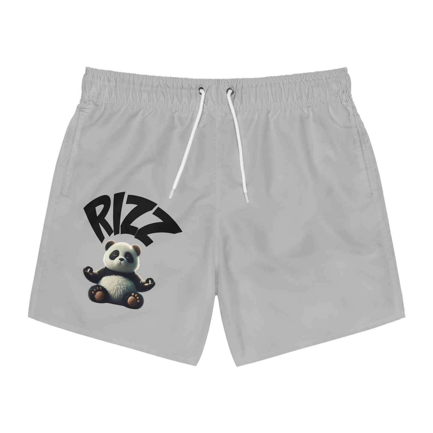 Chill Rizz Panda Swim Trunks for Summer Fun